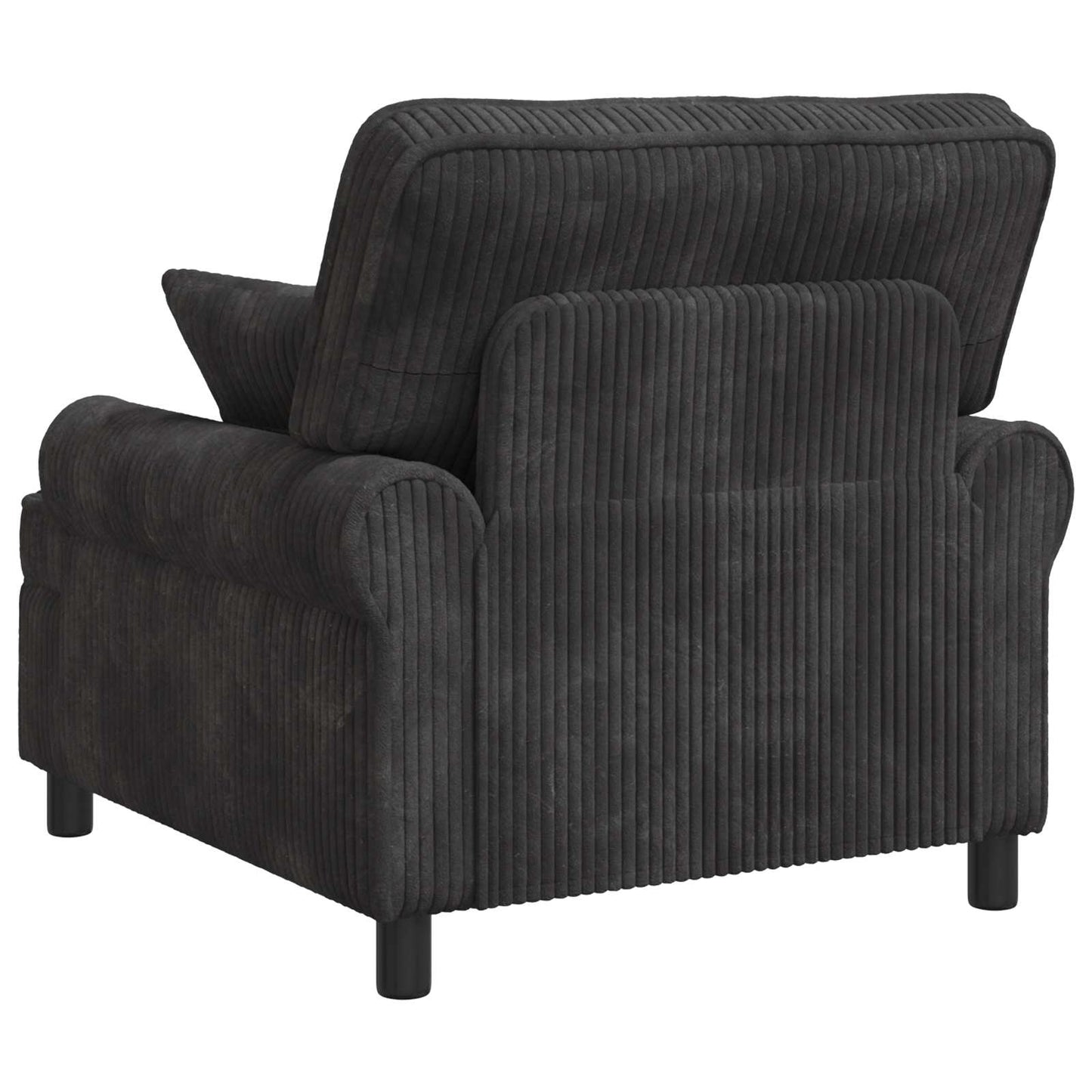 XL Armchair with Cushions Dark Grey 1.5 Lines Fabric