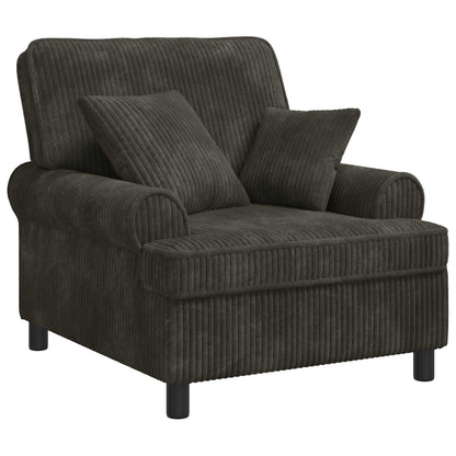 XL Armchair with Cushions Anthracite 1.5 Lines Fabric