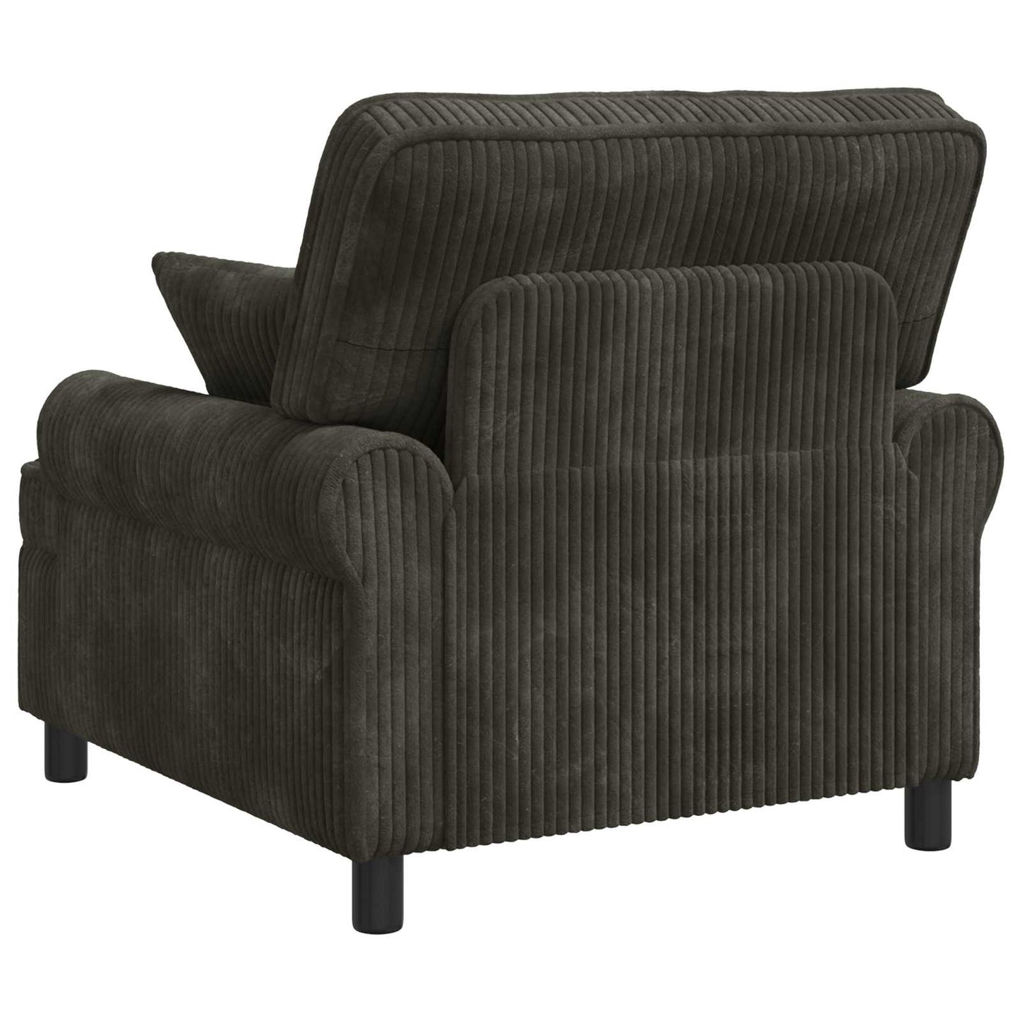 XL Armchair with Cushions Anthracite 1.5 Lines Fabric
