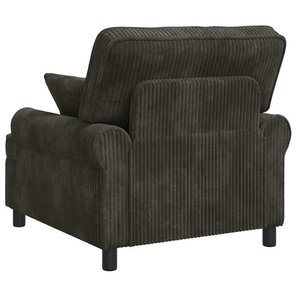 XL Armchair with Cushions Anthracite 1.5 Lines Fabric