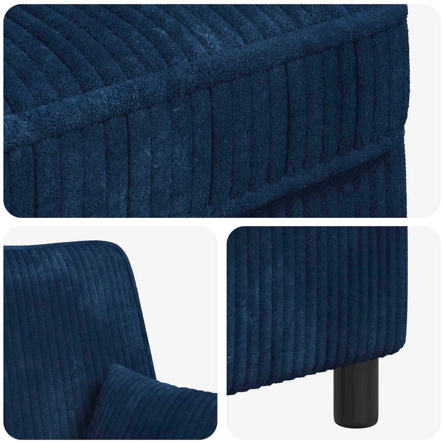 XL Armchair with Cushions Navy 1.5 Lines Fabric