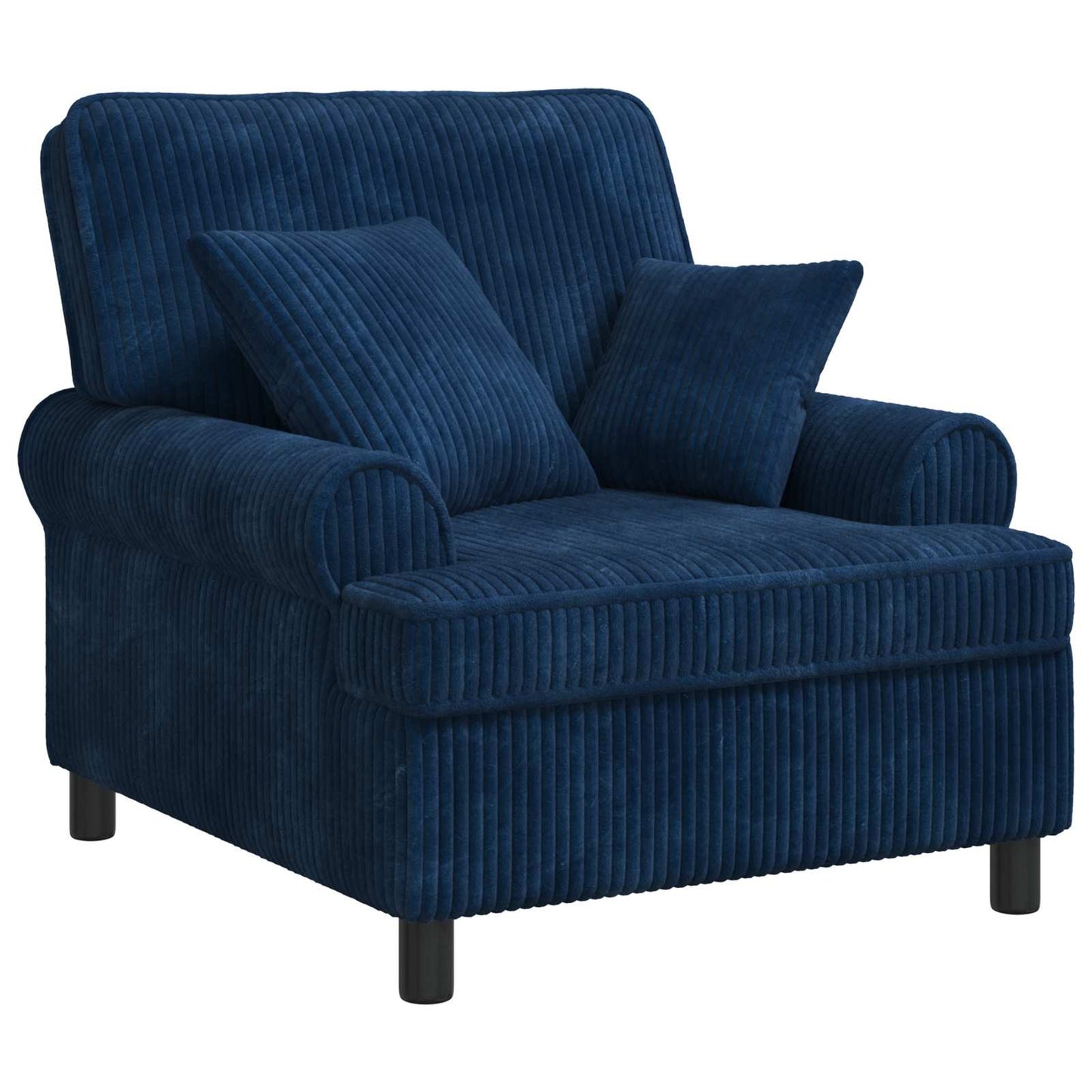 XL Armchair with Cushions Navy 1.5 Lines Fabric