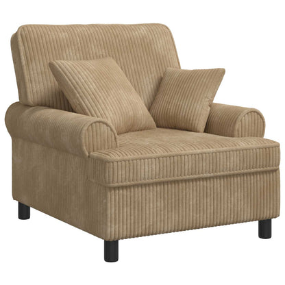 XL Armchair with Cushions Taupe 1.5 Lines Fabric
