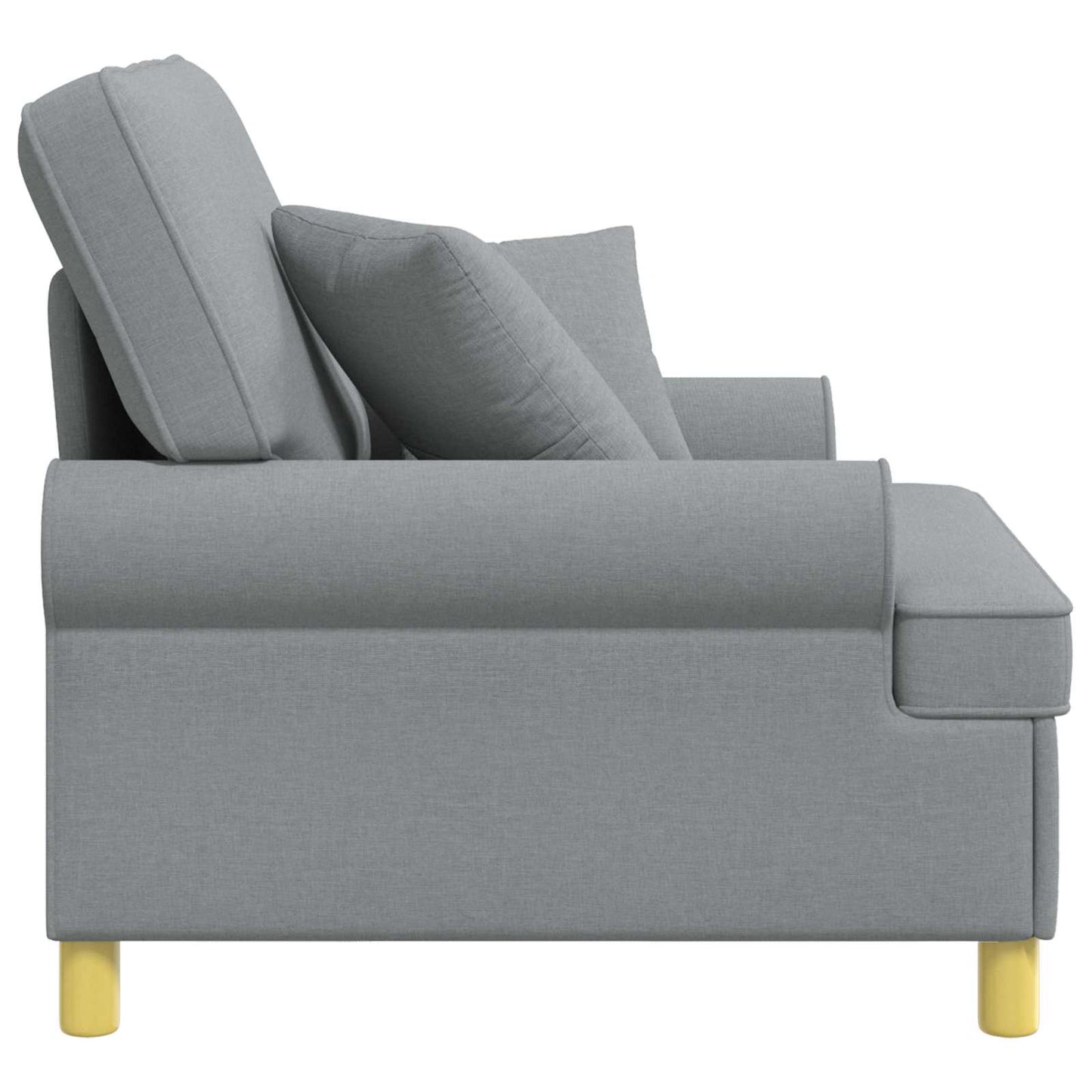 XL Armchair with Cushions Light Grey Fabric