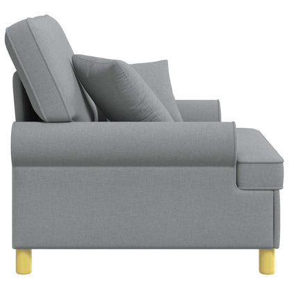XL Armchair with Cushions Light Grey Fabric