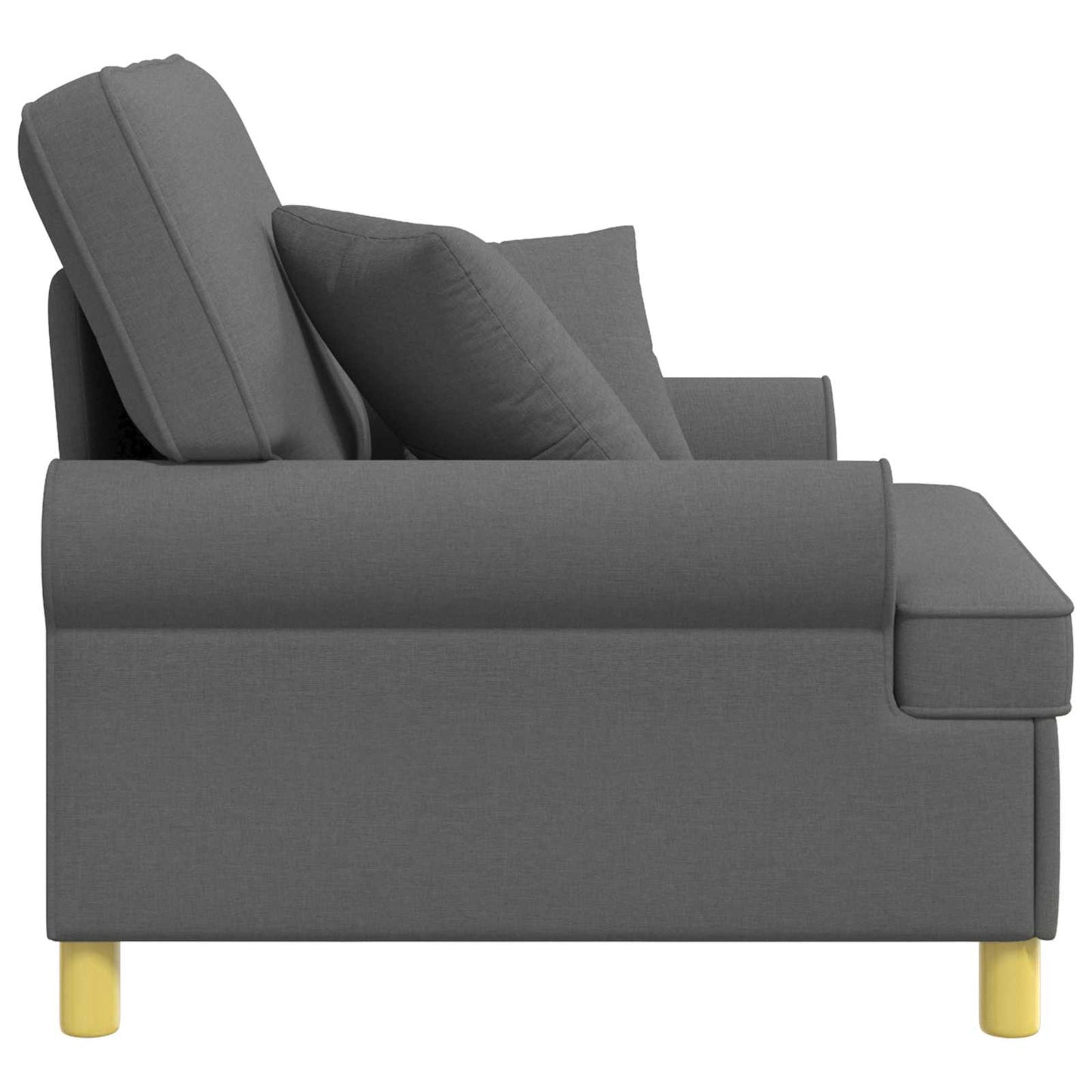 XL Armchair with Cushions Dark Grey Fabric