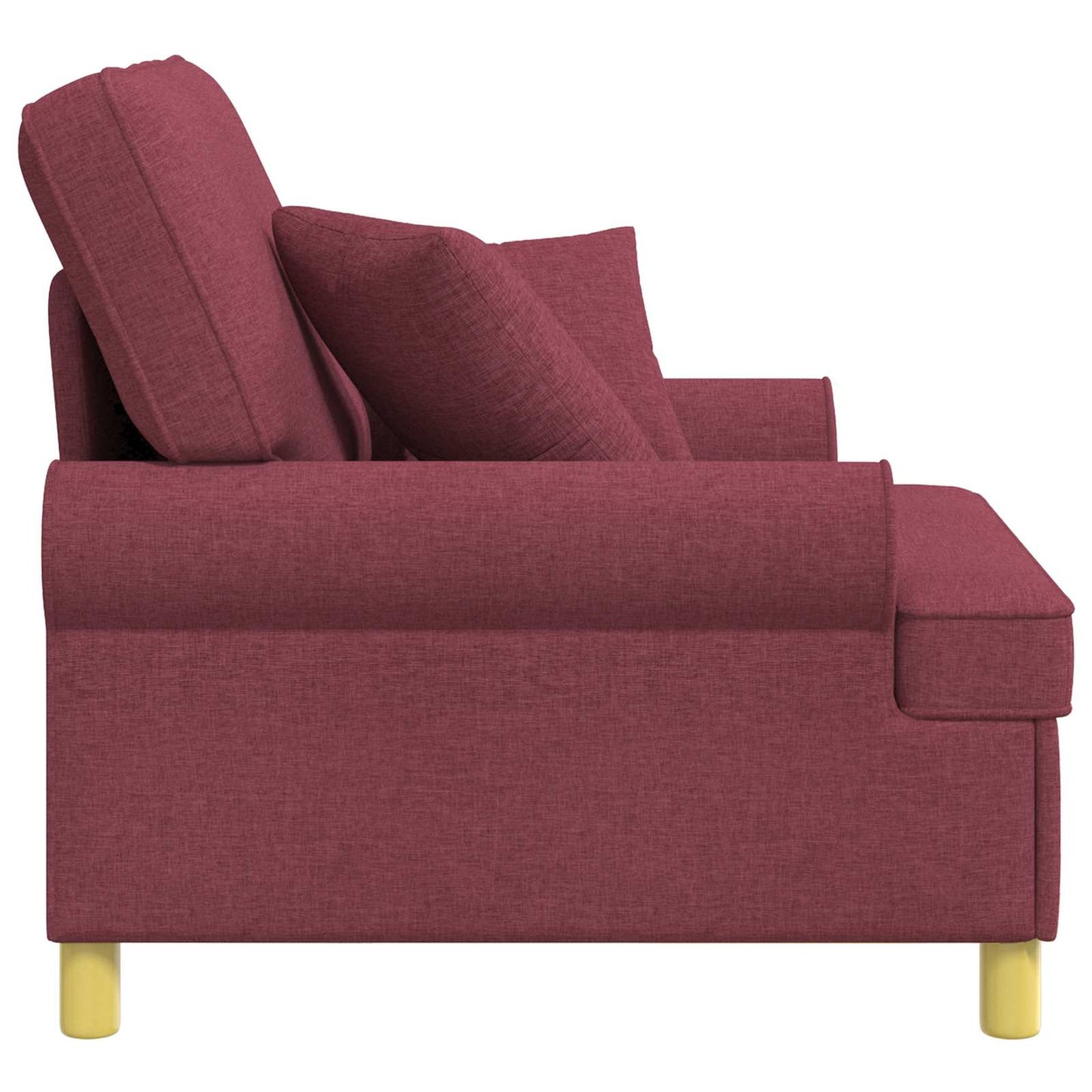 XL Armchair with Cushions Wine Red Fabric