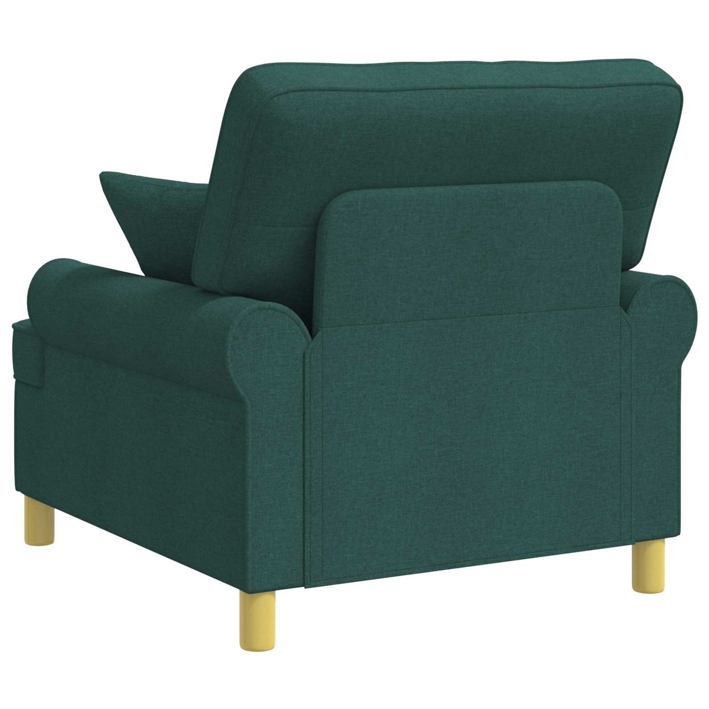 XL Armchair with Cushions Dark Green Fabric
