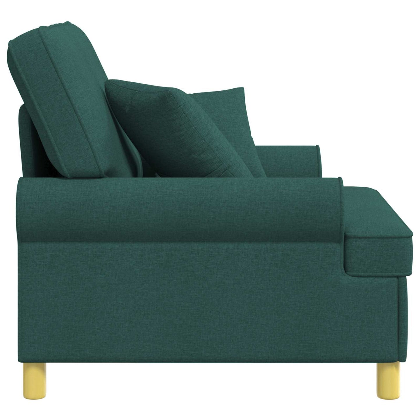 XL Armchair with Cushions Dark Green Fabric