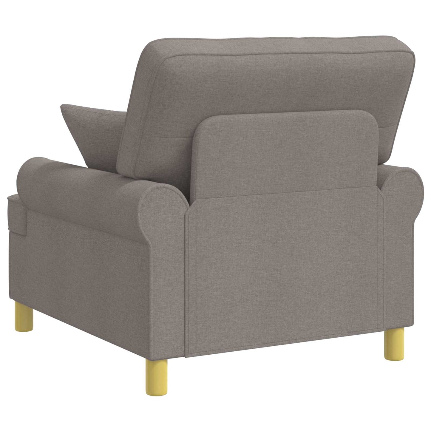 XL Armchair with Cushions Taupe Fabric