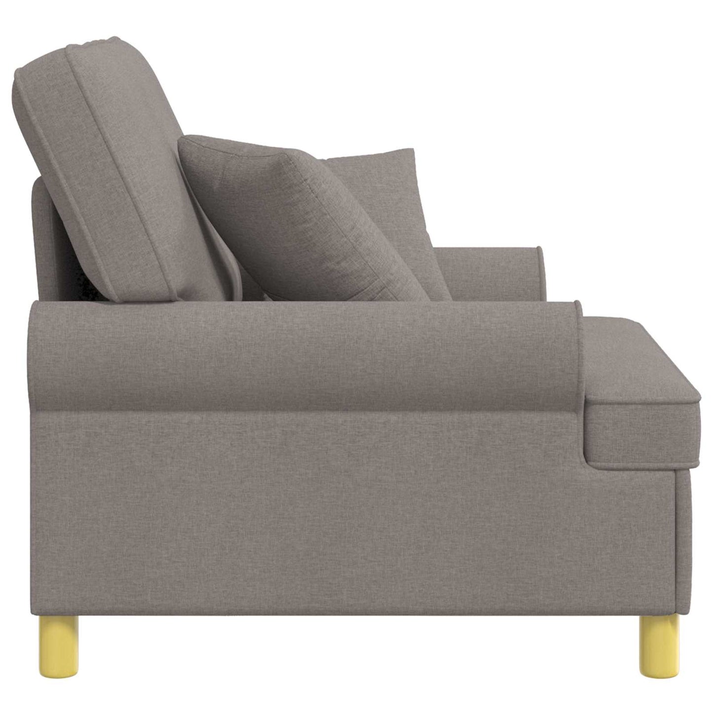 XL Armchair with Cushions Taupe Fabric