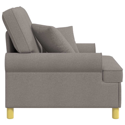 XL Armchair with Cushions Taupe Fabric