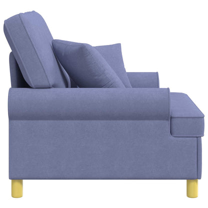 XL Armchair with Cushions Jeans Blue Fabric