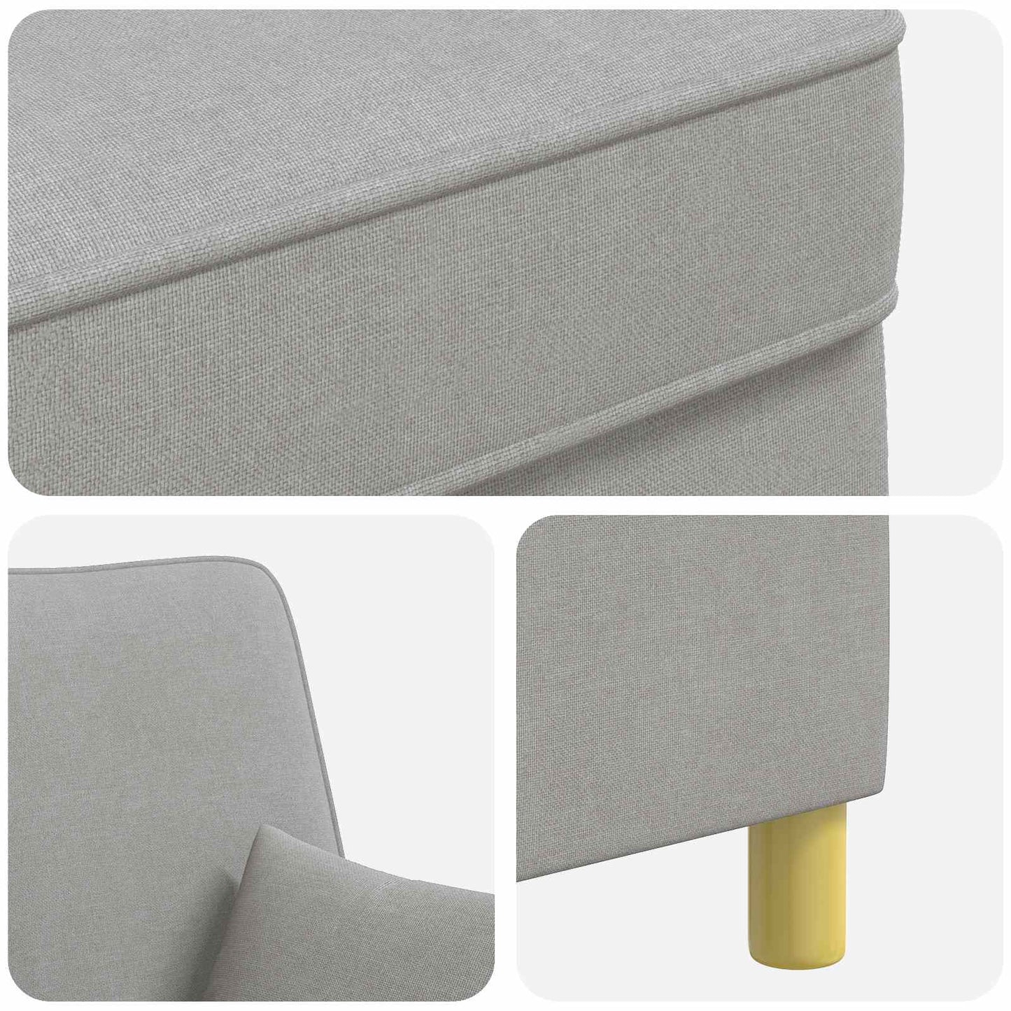 XL Armchair with Cushions Cloud Grey Fabric