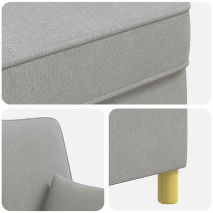 XL Armchair with Cushions Cloud Grey Fabric