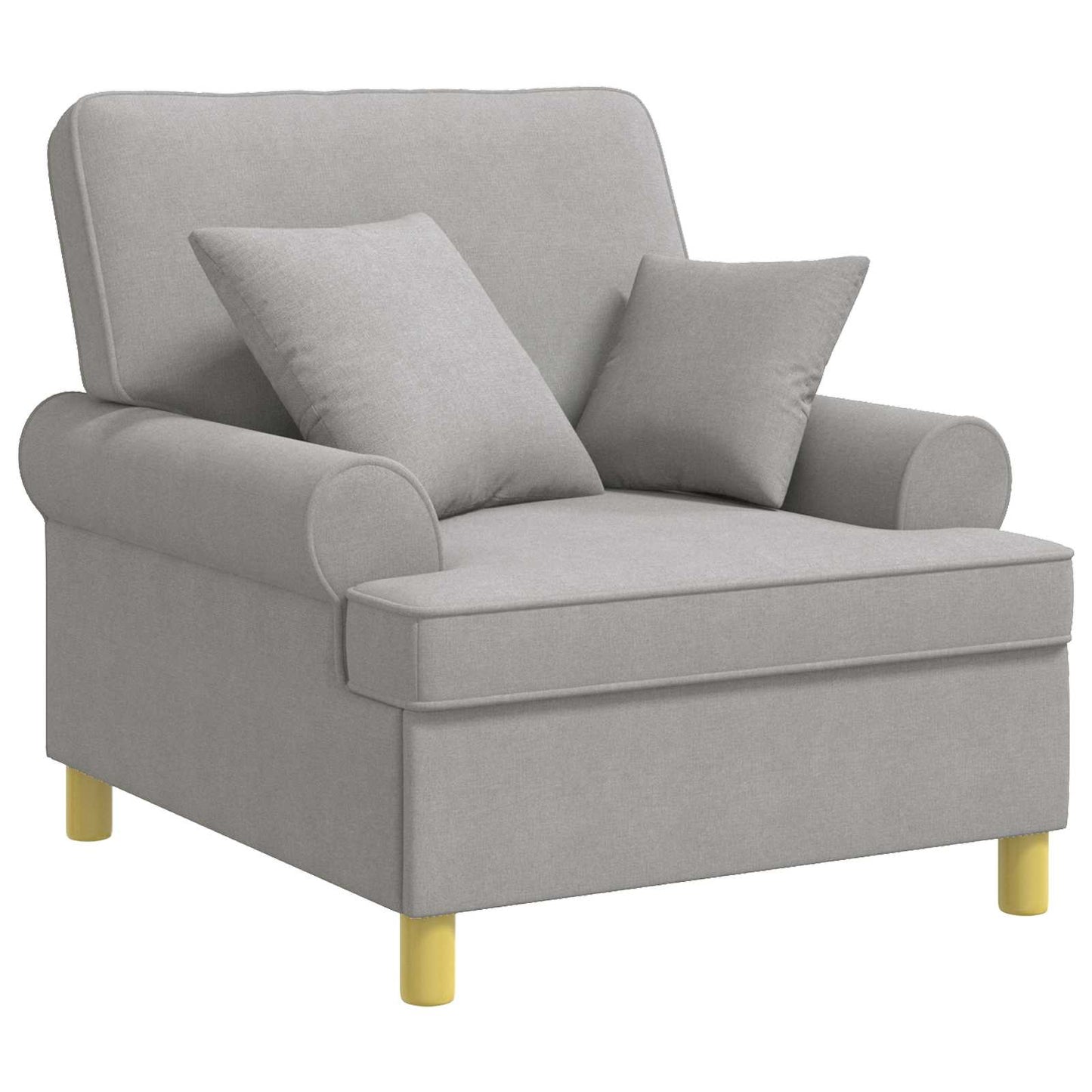 XL Armchair with Cushions Cloud Grey Fabric