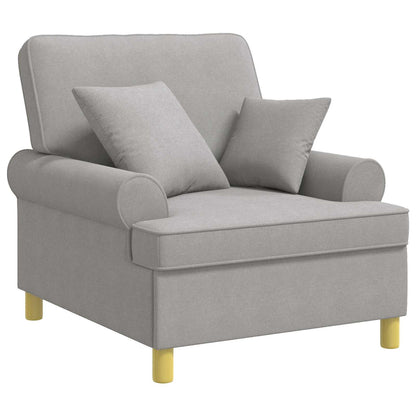 XL Armchair with Cushions Cloud Grey Fabric