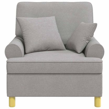 XL Armchair with Cushions Cloud Grey Fabric