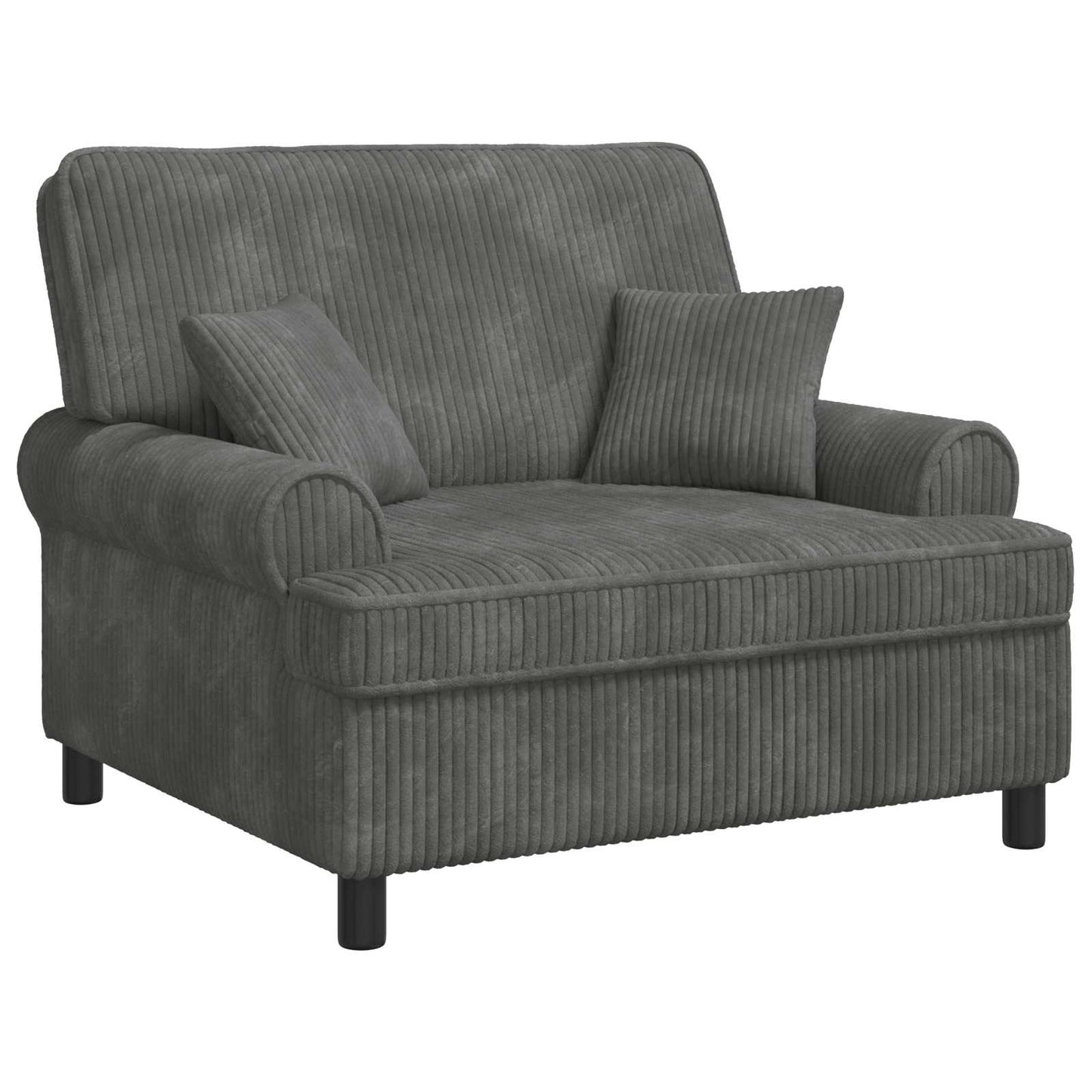 XXL Armchair with Cushions Light Grey 1.5 Lines Fabric