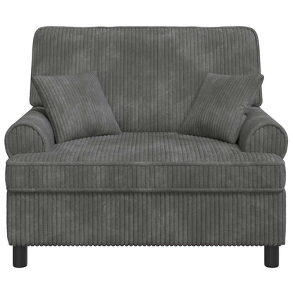 XXL Armchair with Cushions Light Grey 1.5 Lines Fabric