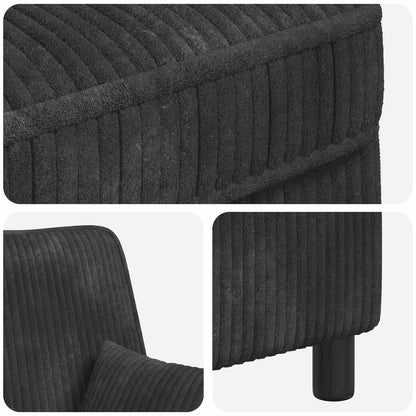 XXL Armchair with Cushions Dark Grey 1.5 Lines Fabric