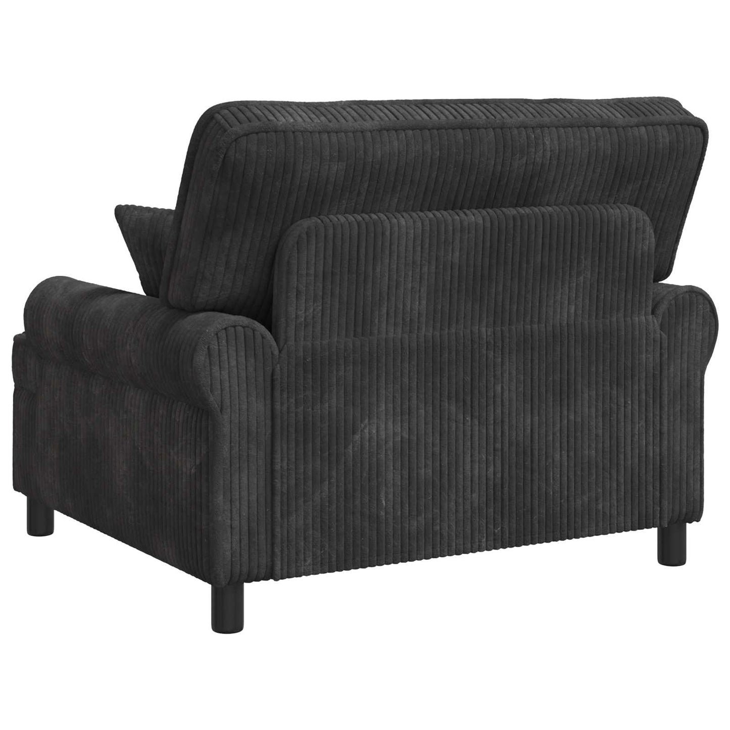 XXL Armchair with Cushions Dark Grey 1.5 Lines Fabric