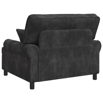 XXL Armchair with Cushions Dark Grey 1.5 Lines Fabric