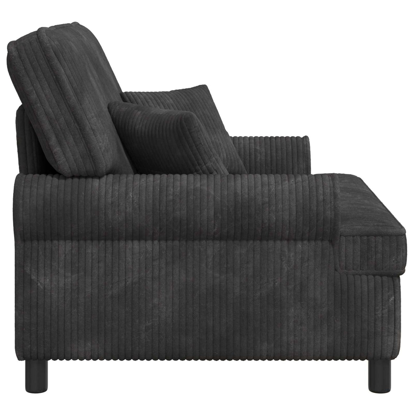 XXL Armchair with Cushions Dark Grey 1.5 Lines Fabric