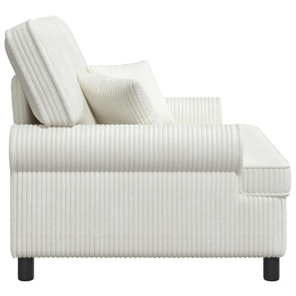 XXL Armchair with Cushions Cream 1.5 Lines Fabric