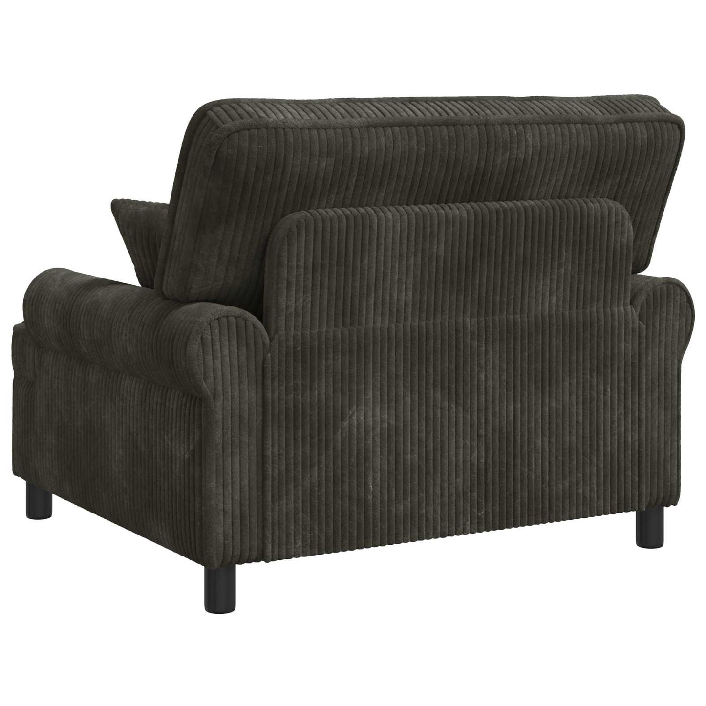 XXL Armchair with Cushions Dark brown 1.5 Lines Fabric