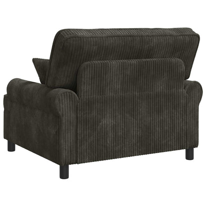 XXL Armchair with Cushions Dark brown 1.5 Lines Fabric