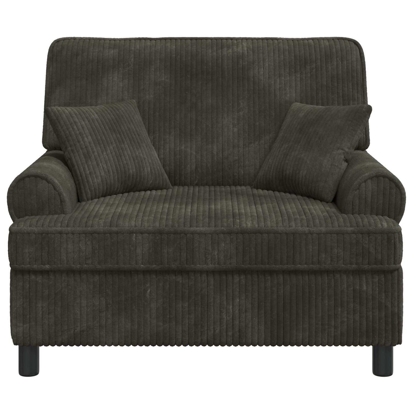 XXL Armchair with Cushions Dark brown 1.5 Lines Fabric