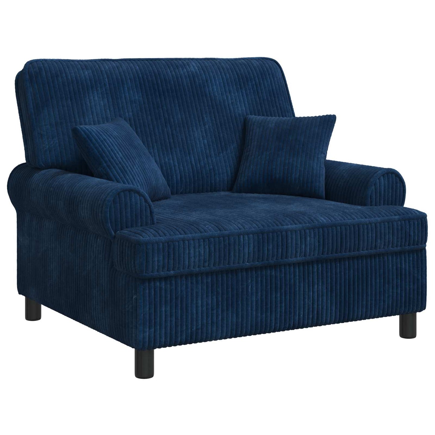 XXL Armchair with Cushions Navy 1.5 Lines Fabric