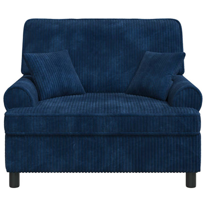 XXL Armchair with Cushions Navy 1.5 Lines Fabric