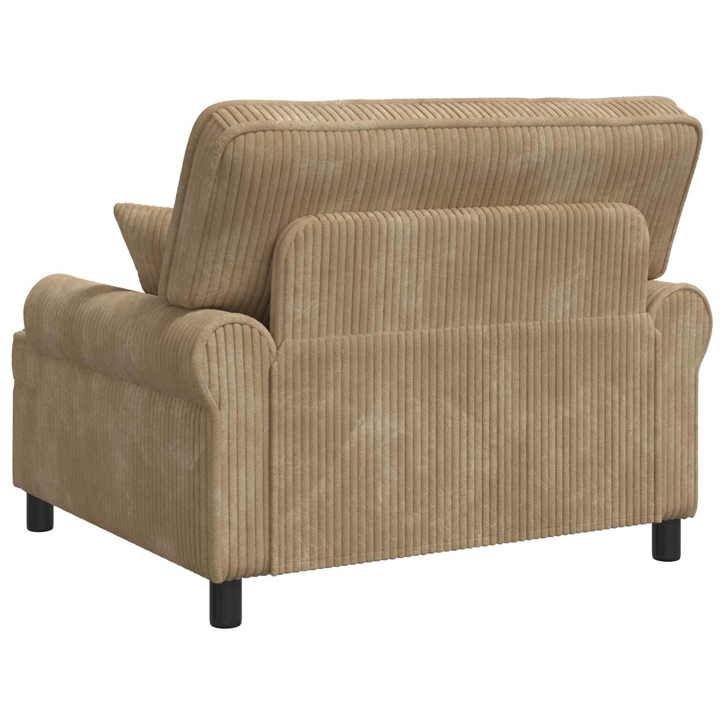 XXL Armchair with Cushions Beige 1.5 Lines Fabric