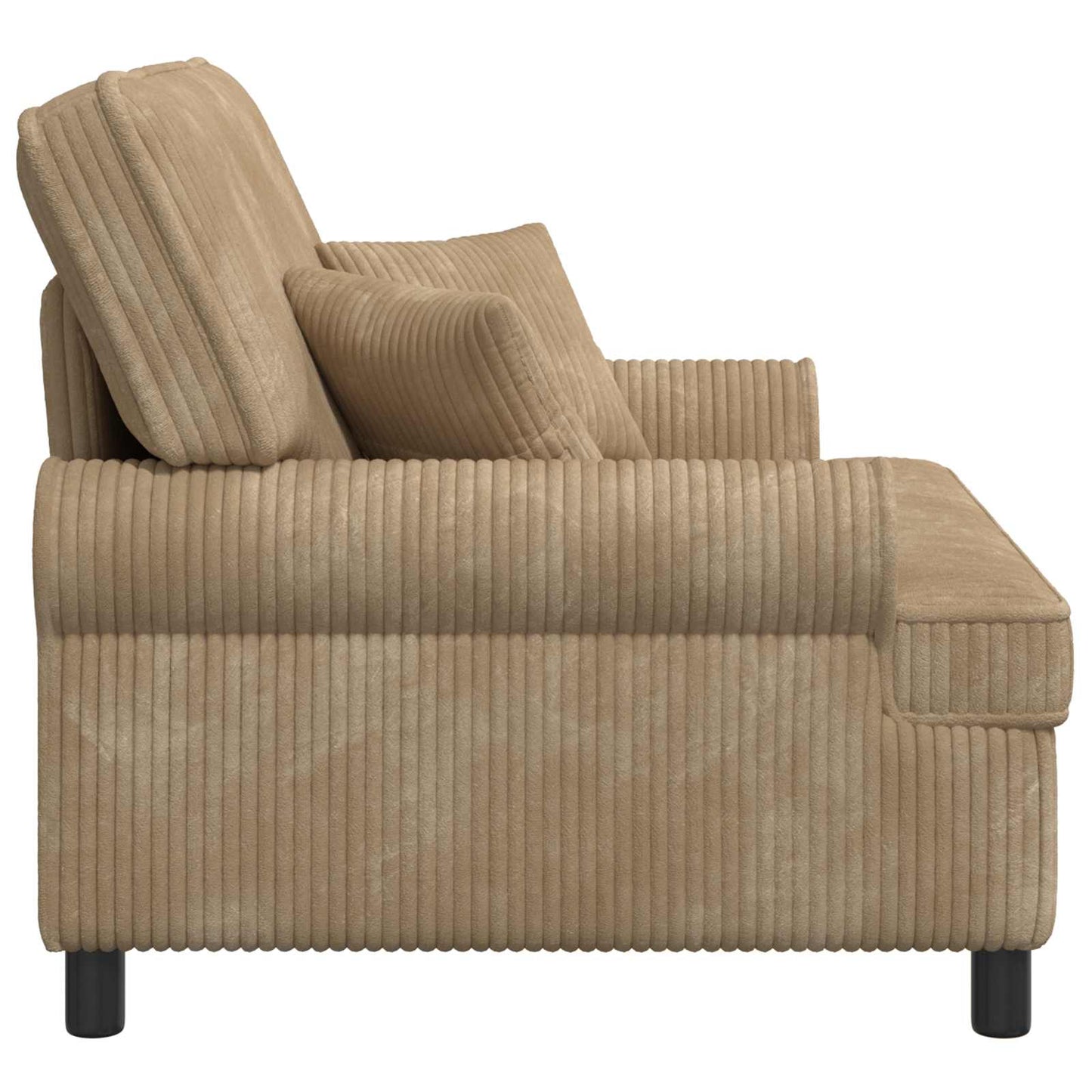 XXL Armchair with Cushions Beige 1.5 Lines Fabric