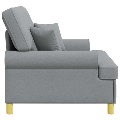 Armchair with Cushions Light Grey Fabric