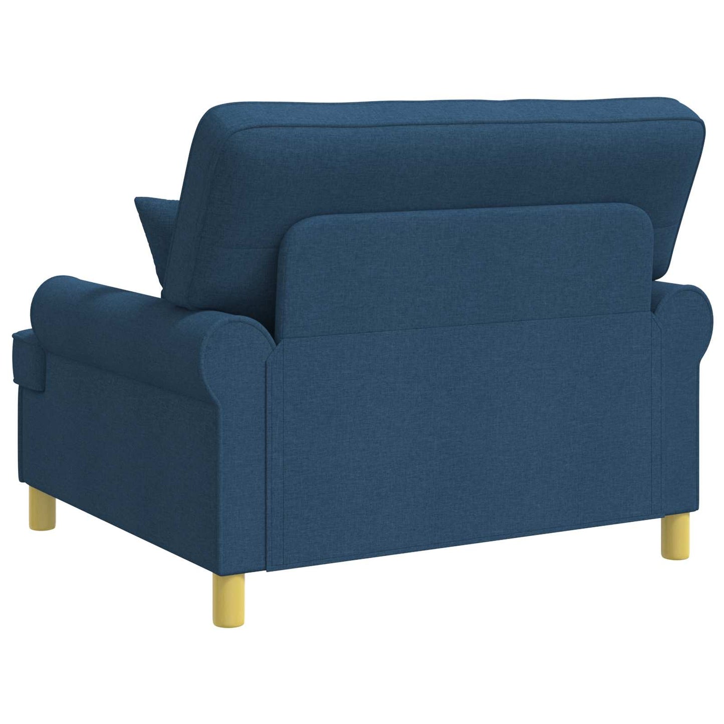 Armchair with Cushions Blue Fabric