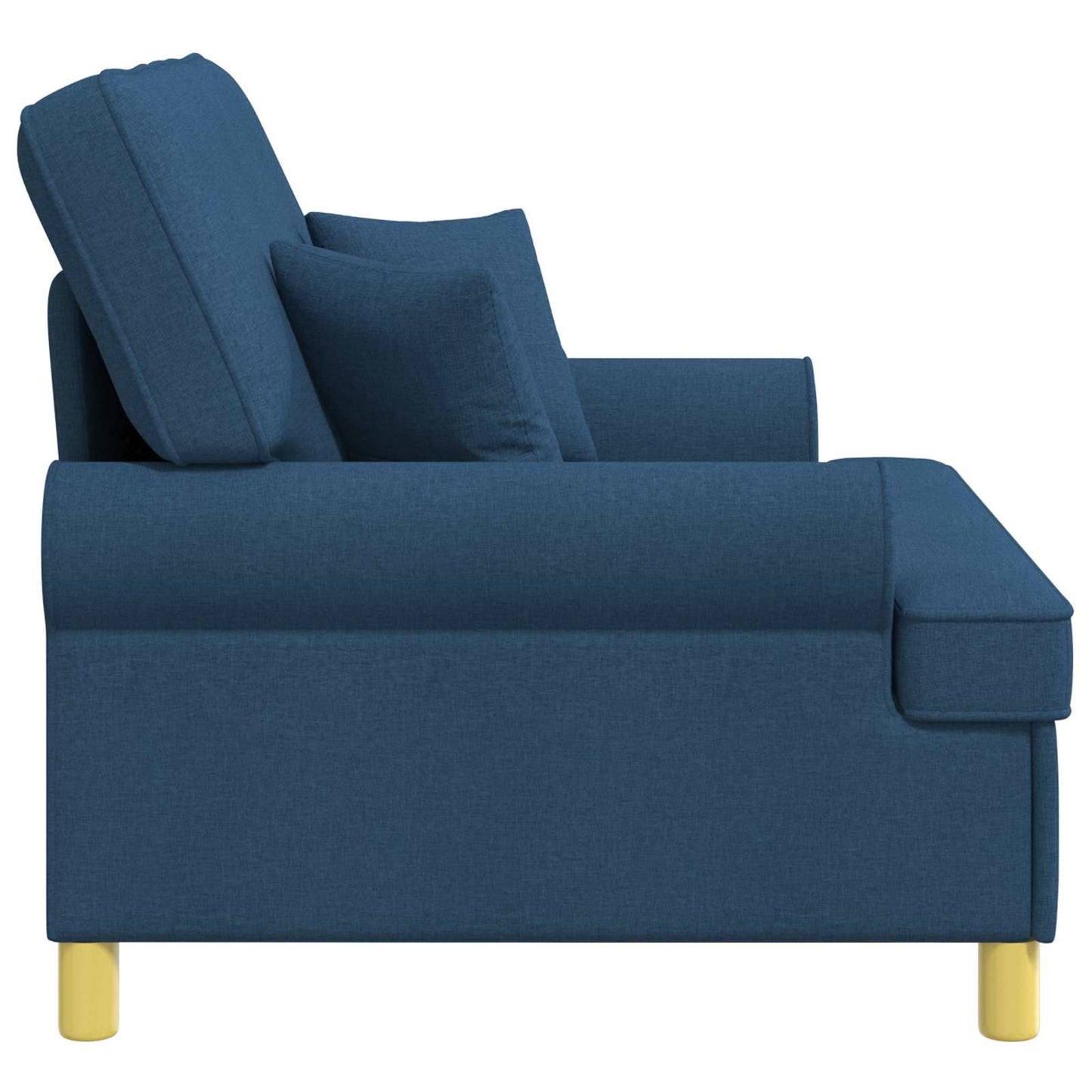 Armchair with Cushions Blue Fabric