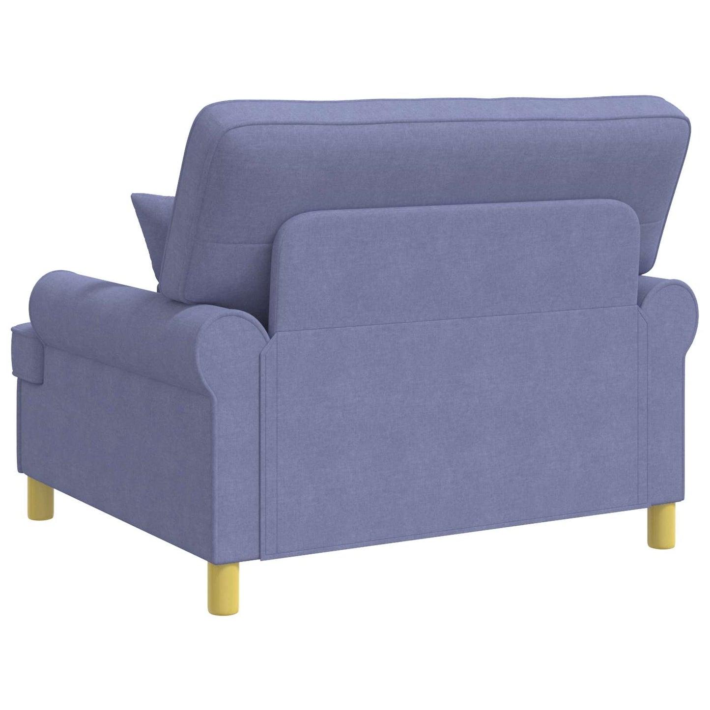 XXL Armchair with Cushions Jeans Blue Fabric