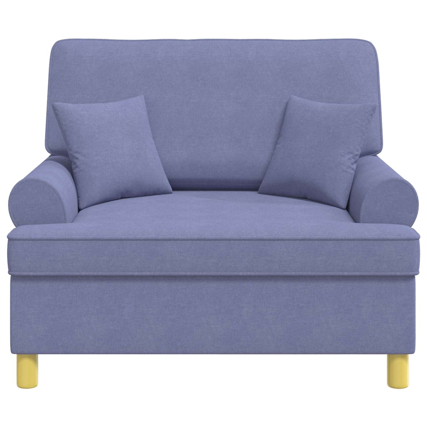 XXL Armchair with Cushions Jeans Blue Fabric