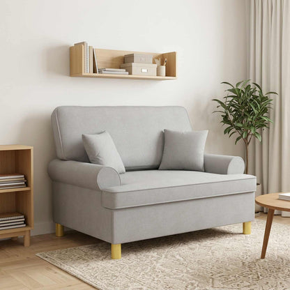 XXL Armchair with Cushions Cloud Grey Fabric