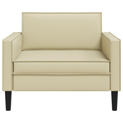 XL Armchair Cream Faux Leather