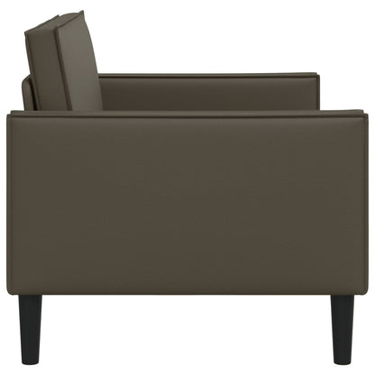 XL Armchair Brown Faux Leather