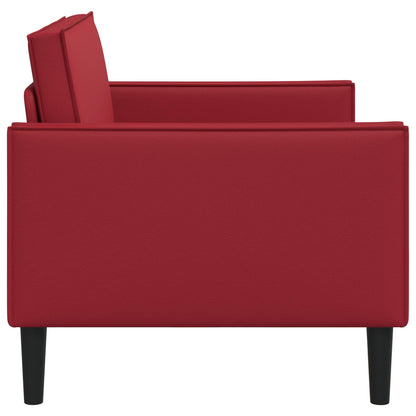 XL Armchair Burgundy Faux Leather