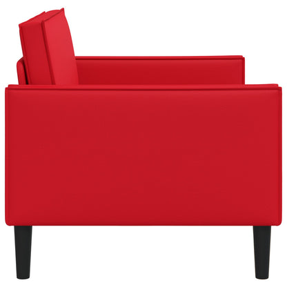 XL Armchair Red Faux Leather