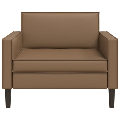 XL Armchair Cappuccino Faux Leather