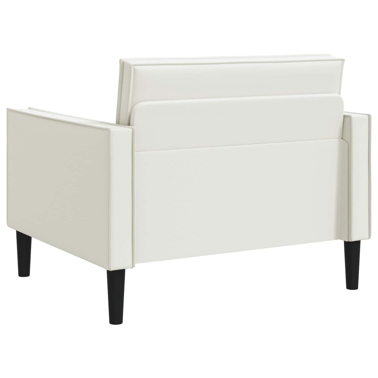 XL Armchair White Faux Leather