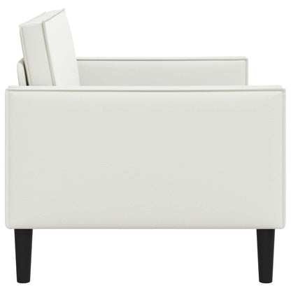 XL Armchair White Faux Leather