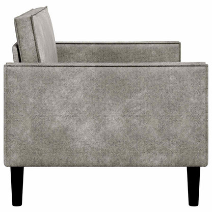 XL Armchair Light Grey Faux Suede Leather